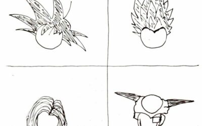 croquis visages dragon ball