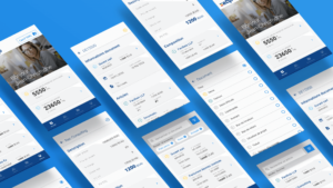 des mockups format mobile pour représenter le cas client EBP